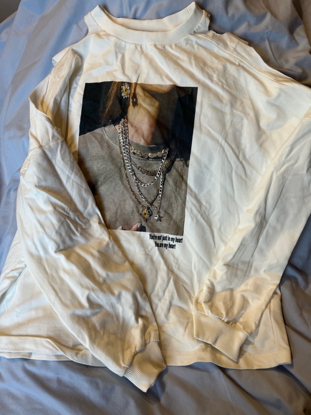 Sonesta White Tee with Living Art Heart Tag